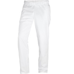 Pantalon médical blanc élastiqué confortable