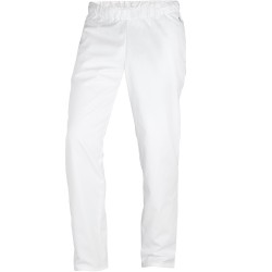 Pantalon médical blanc élastiqué confortable