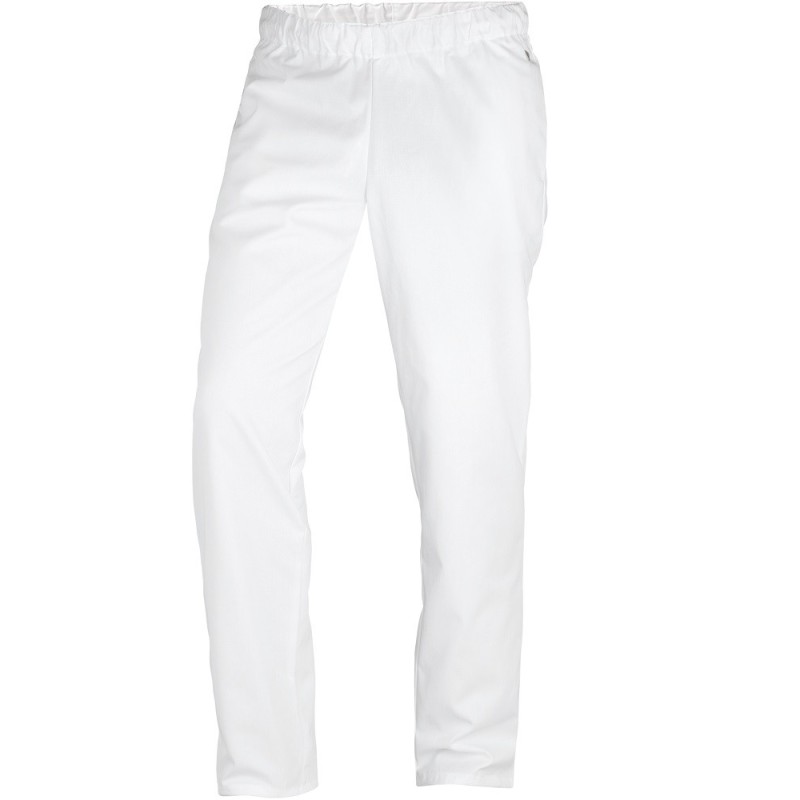 Pantalon médical blanc élastiqué confortable