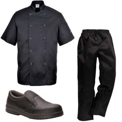 pack vetement de cuisine noir