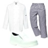 veste-cuisine-blanche-pantalon-pied-de-poule-chaussure-cuisine-blanche