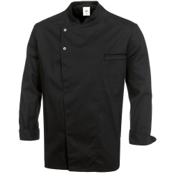 Veste de cuisine noire manches longues