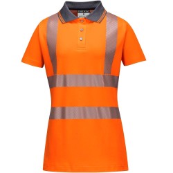 Polo de travail Femme Taille S à 2XL haute visibilité EN 20471