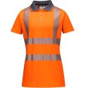 polo de travail femme orange norme EN20471