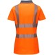 polo de travail femme orange norme EN20471