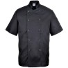 Veste de cuisine noire manches courtes CUMBRIA