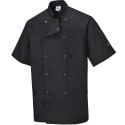 Veste de cuisine noire manches courtes CUMBRIA