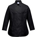 Veste de cuisine femme noire respirante