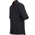 veste-de-cuisinier-noire-manches-courtes-respirante