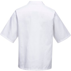 Tunique medicale blanche enfilage tete