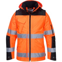 Blouson hiver orange 3en1 C469