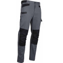 pantalon de travail coton gris poches genouillere ponce