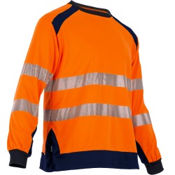 Tee shirt haute visibilite manches longues orange respirant LMA