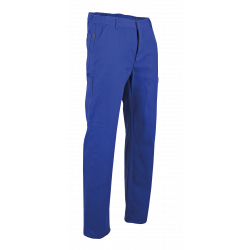 Pantalon de travail bleu coton elastique