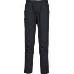 Pantalon de cuisine coton noir respirant slim fit