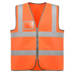 Gilet de travail orange haute visibilite