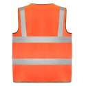 Gilet haute visibilite orange fermeture eclair