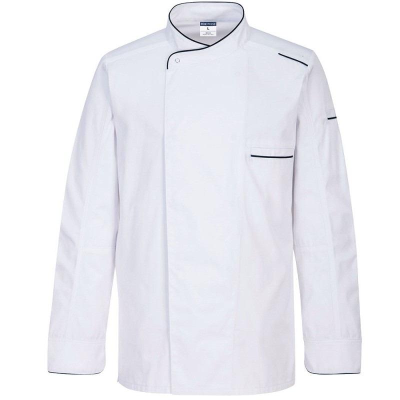 veste de cuisinier blanche aeree