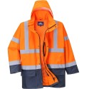 Parka haute visibilité de travail orange