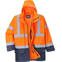 Parka haute visibilité de travail orange