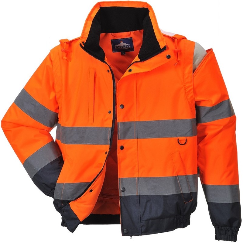 Blouson travail orange haute visibilité