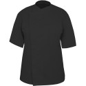 Veste de cuisine noire manche courte mixte stetch