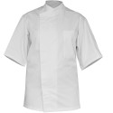 veste cuisinier blanches manches courtes stretch