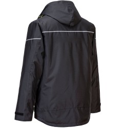 parka hiver solide chaude noire