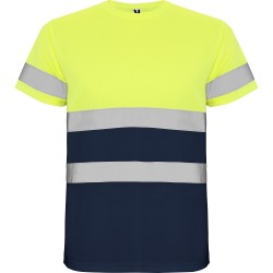 T-shirt travail jaune haute visibilite