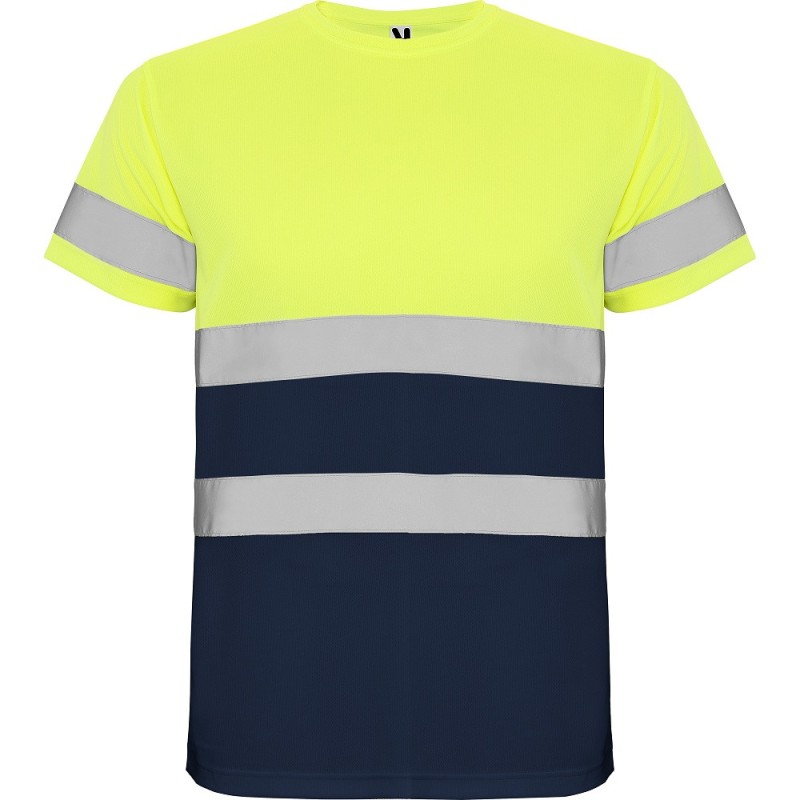 T-shirt travail jaune haute visibilite