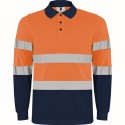 polo orange en20471 haute visibilite manches longues