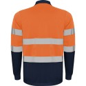 polo de travail orange haute visibilite manches longues
