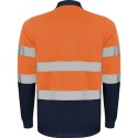 polo de travail orange haute visibilite manches longues