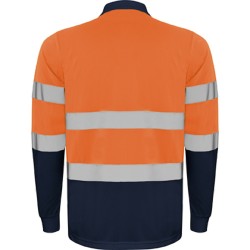 polo de travail orange haute visibilite manches longues