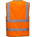 gilet fermeture eclair haute visibilite orange