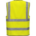 gilet haute visibilite fermeture eclair jaune