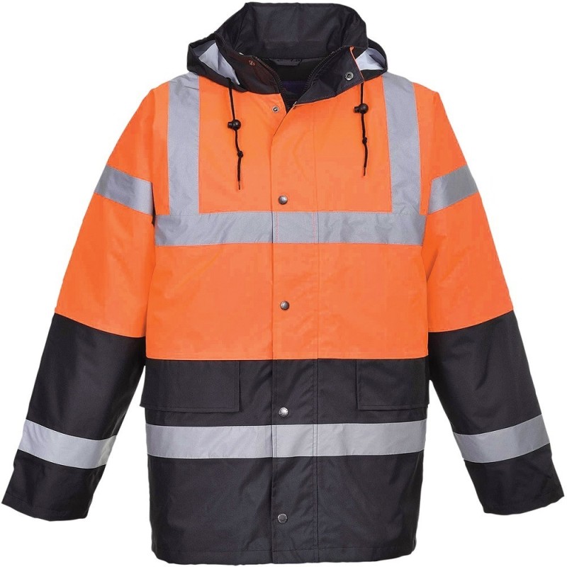 Parka travail orange haute visibilité