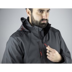 blouson sofrshelle de travail gris chaud