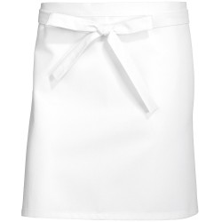 Tablier de cuisine blanc court coton