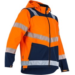 Blouson de travail Softshell 2en1orange haute visibilté-LMA-