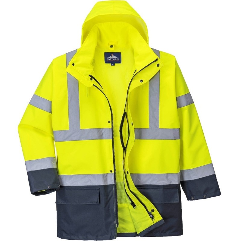 Parka jaune de travail haute visibilité