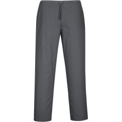 Pantalon de cuisine Tailles XS-S-2XL gris élastiqué