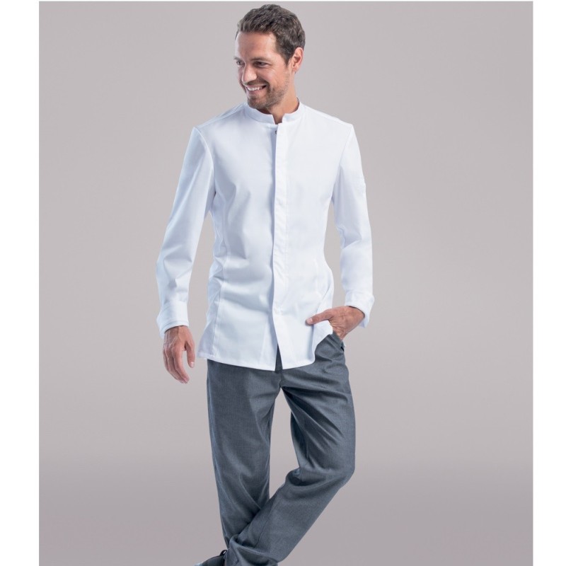 veste de cuisine blanche manches longues ecologique