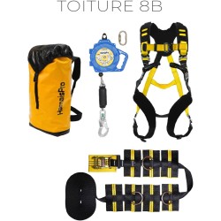 Kit de sécurité confort skydome antichute évolution sur toiture 11m de chez Harnaispro