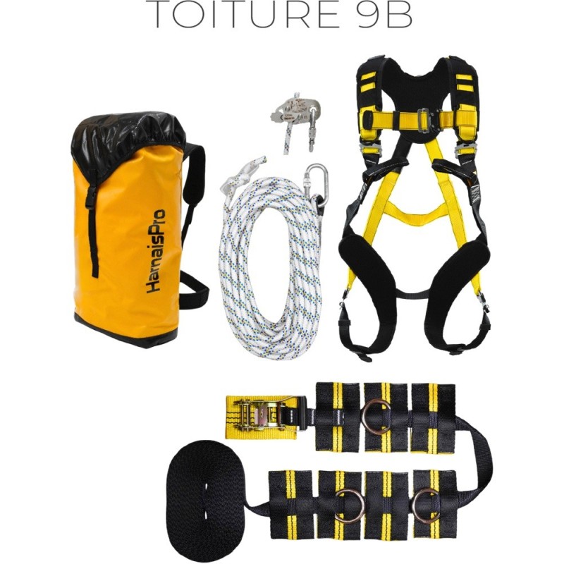 Kit de sécurité confort skydome antichute évolution sur toiture 20m de chez Harnaispro