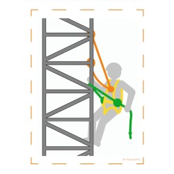 Kit de sécurité premium antichute évolution pylône avec harnais cordiste de chez Harnaispro