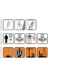 Kit structurel trépied antichute services généraux, pour descente suspension et évacuation en espaces confiné de chez Harnaispro