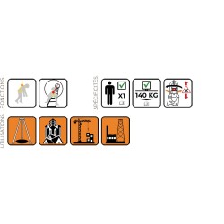 Kit de sécurité structurel trépied antichute service généraux pour descente et évacuation en espaces confinés de chez Harnaispro