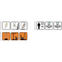 Kit structurel portique mobile antichute pour la sécurisation d'une personne ou levage de charges de chez Harnaispro