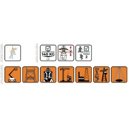 Antichute à rappel automatique à sangle de 2m avec connecteur MGO de chez Harnaispro